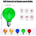 thumbnail image 2 of shiyou-25 Pack G40 Green LED Replacement Christmas Light Bulbs,E12 Candelabra Base, Shatterproof Plastic, for Christmas Outdoor String Lights (Green), 2 of 4