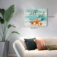 thumbnail image 6 of Starfish Bathroom Decor Wall Art Coastal Beach Starfish Inspirational Quotes It is Well with My Soul Picture Wall Decor Music Ocean Canvas Painting Print Artwork Framed for Living Room Bedroom 12"x16", 6 of 6