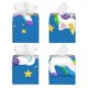 thumbnail image 2 of Balery Cool Unicorn Star Golden Porta Pañuelos de Cuero con Estampado – Funda Moderna Cuadrada para Caja de Pañuelos, Dispensador 5x5x5'', 2 of 7
