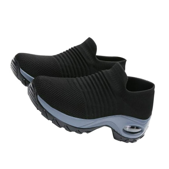 UPOUART Women Slip-On Shoes Sport Shoe Black PU 1 Pair Comfortable Wearing Sports Style for Daily Use