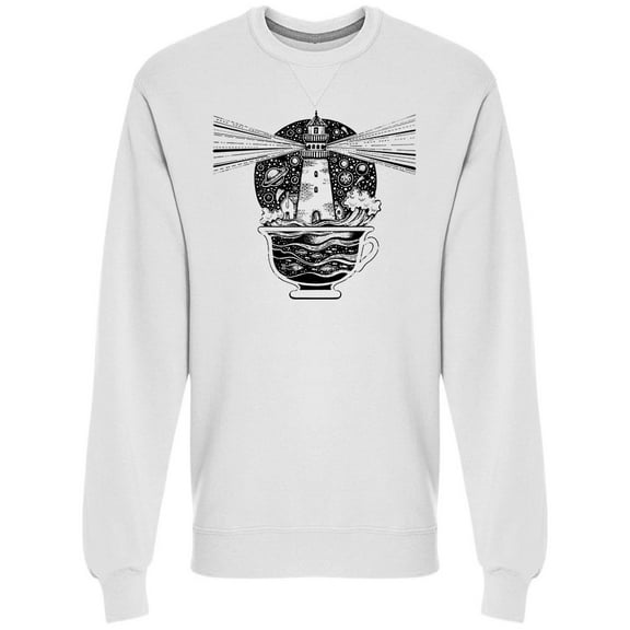 Vintage Lighthouse Landscape Tea Sweatshirt Men's -Image by Shutterstock