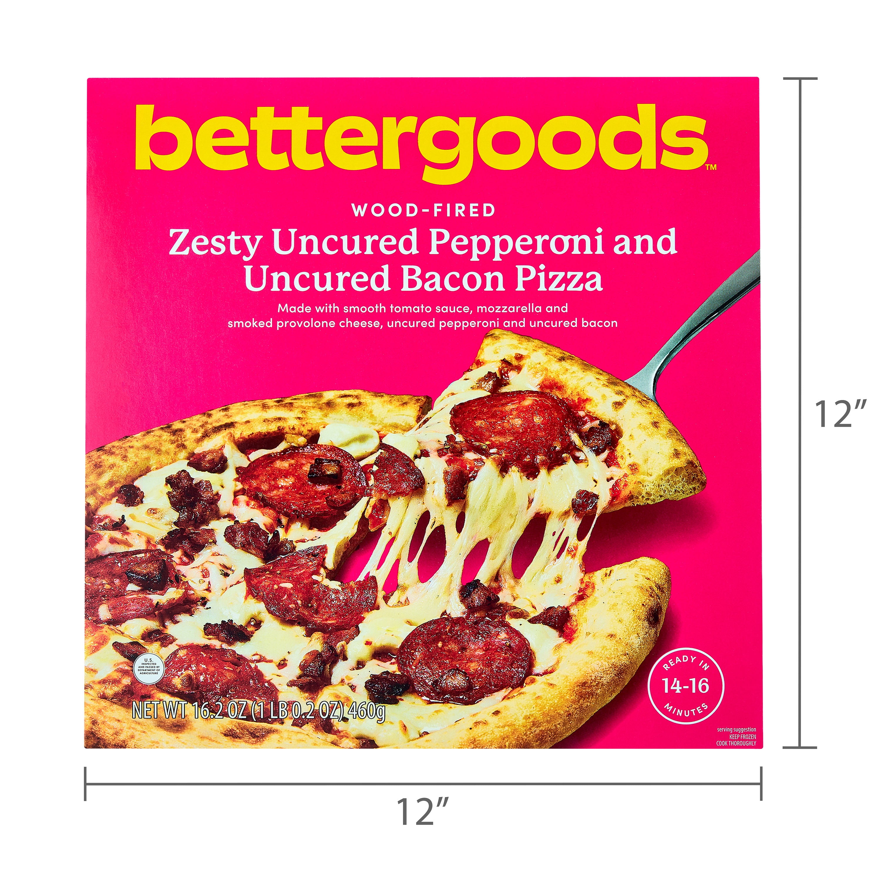 bettergoods Wood Fired Pepperoni Bacon Pizza, 16.2 oz