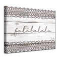 thumbnail image 3 of White and Gray Christmas Falala Wrapped Rectangular Wall Art Decor 12" x 16", 3 of 3