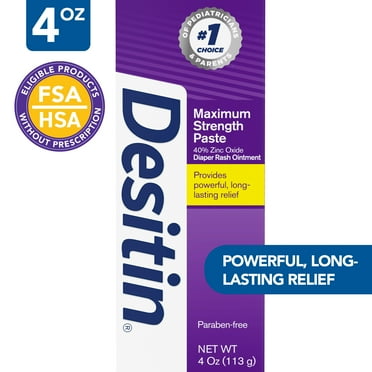 Desitin Maximum Strength Baby Diaper Rash Cream with Zinc Oxide