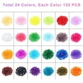 thumbnail image 2 of 2880 PiecesS Faceted Acrylic Bicone Beads, 24 Colors, 6mm Loose Beads Assortment, 2 of 9