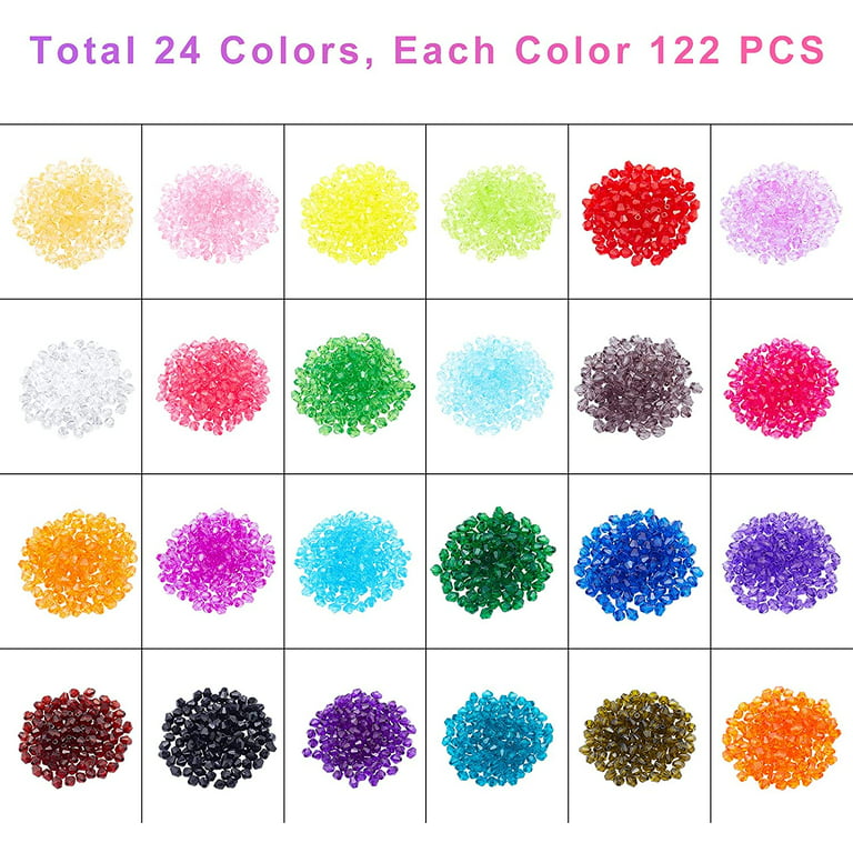 FAIOIN 1680Pcs 6mm 24 Colors Seed Beads for Bracelet Jewelry Making Kit for  Adult Girl Pearl Bead Necklace Ring Making Pendant 