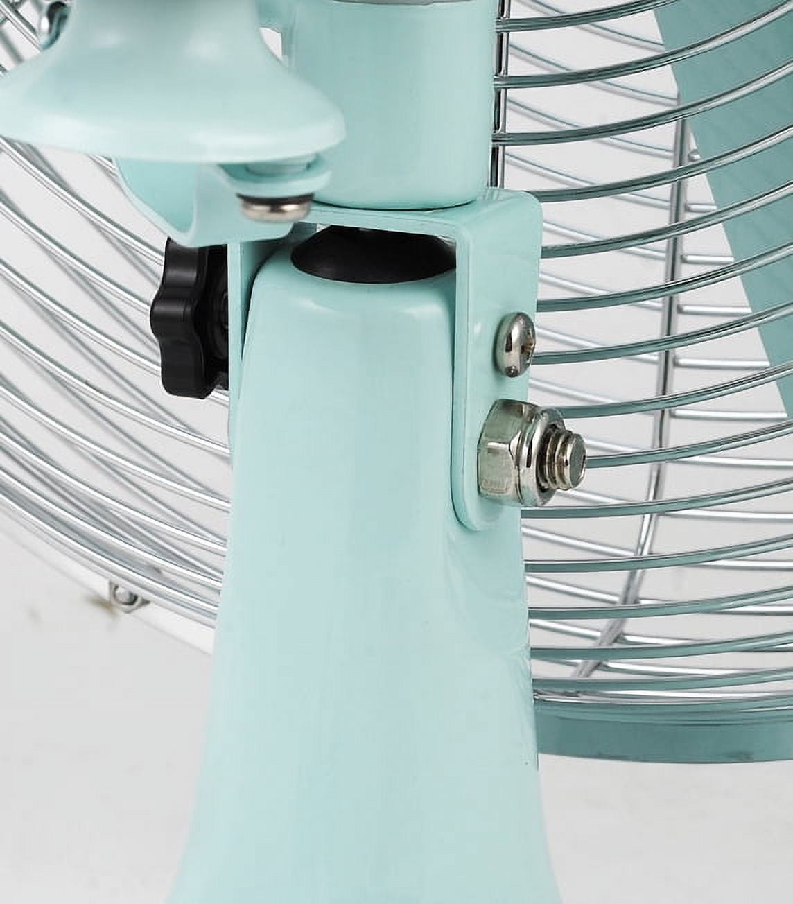 Better Homes & Gardens 12" 3-Speed Retro Mint Metal Tiltable-Head Oscillating New Table Fan