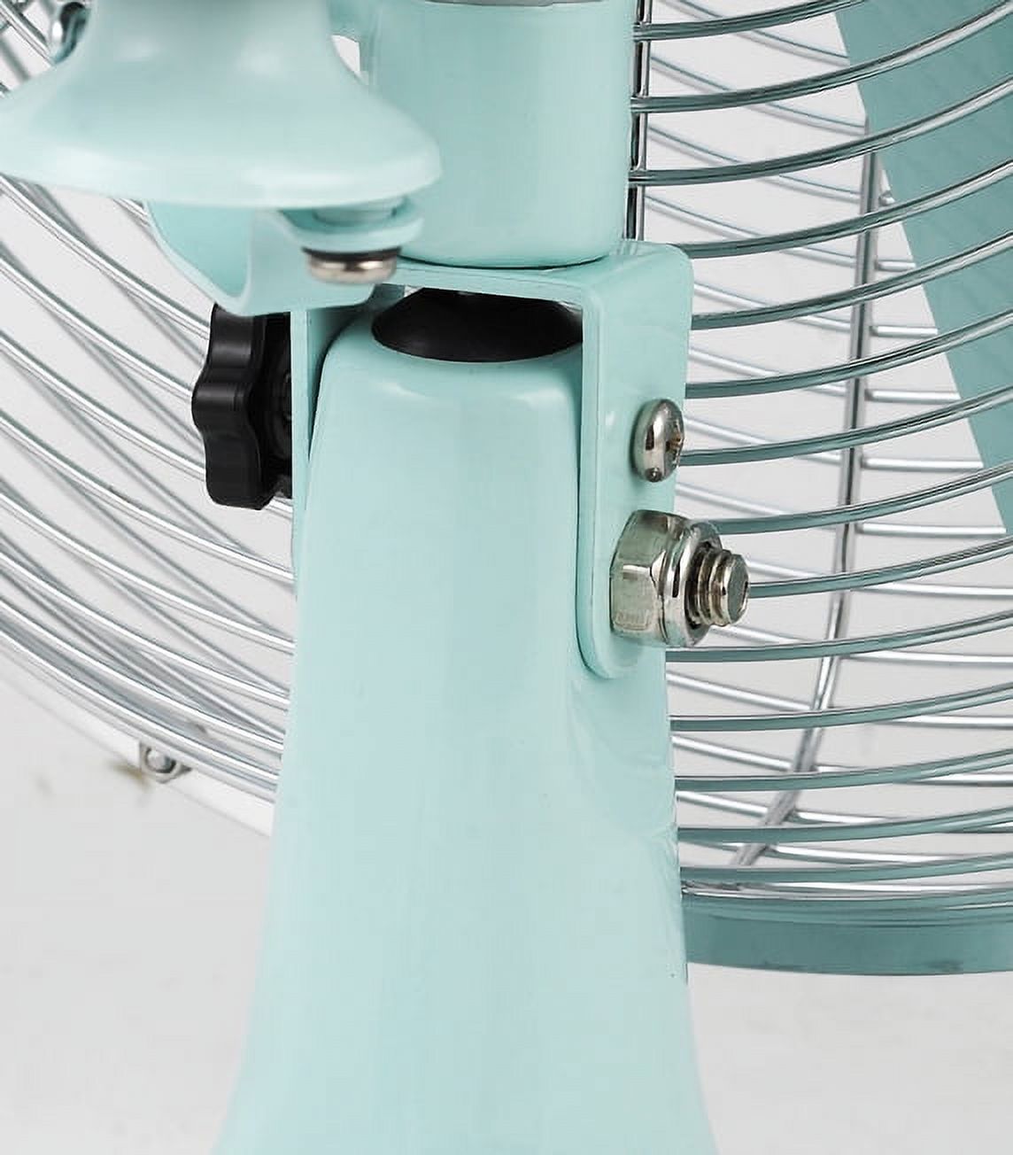 Better Homes & Gardens New 12 inch Retro 3-Speed Metal Tilted-Head Oscillation Table Fan Mint - image 3 of 8