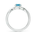 thumbnail image 2 of ANGARA Lab Grown Blue Diamond Infinity Promise Ring in 14K White Gold for Women (Size-6mm| Clarity-VS) | April Birthstone, Anniversary, Jewelry Gift for Women | Lab Grown Blue Diamond Ring, 2 of 7