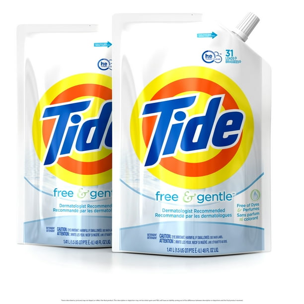 Tide Free & Gentle, 62 Loads Liquid Laundry Detergent, 96 fl oz