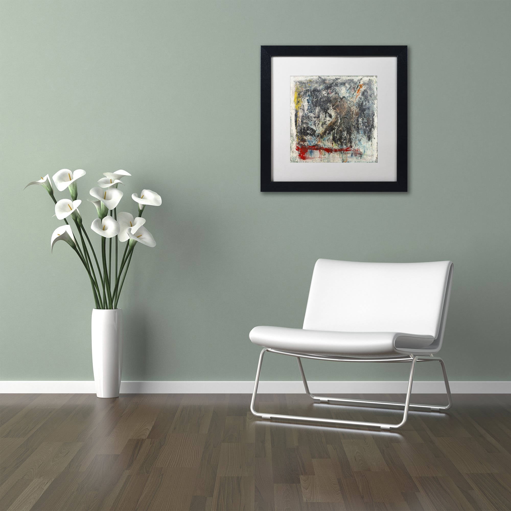 Trademark Fine Art "Furia e Paixao" Canvas Art by Joarez, White Matte, Black Frame