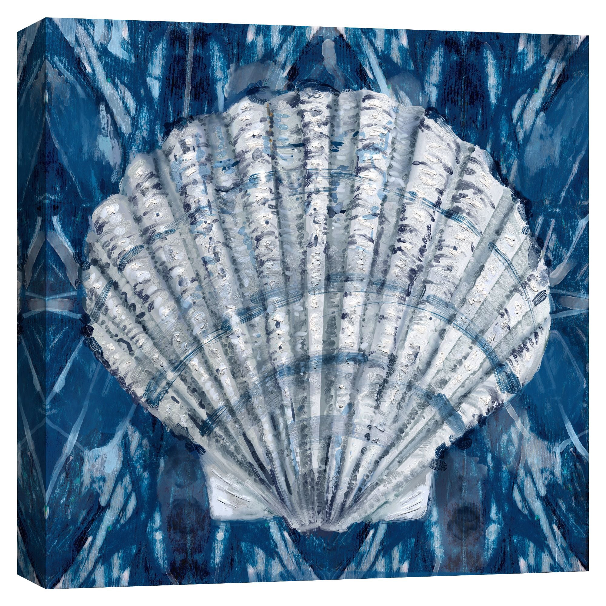 Masterpiece Art Gallery Shibori Sand Dollar, Scallop, Seahorse, Starfish by Studio Arts Canvas Art Print