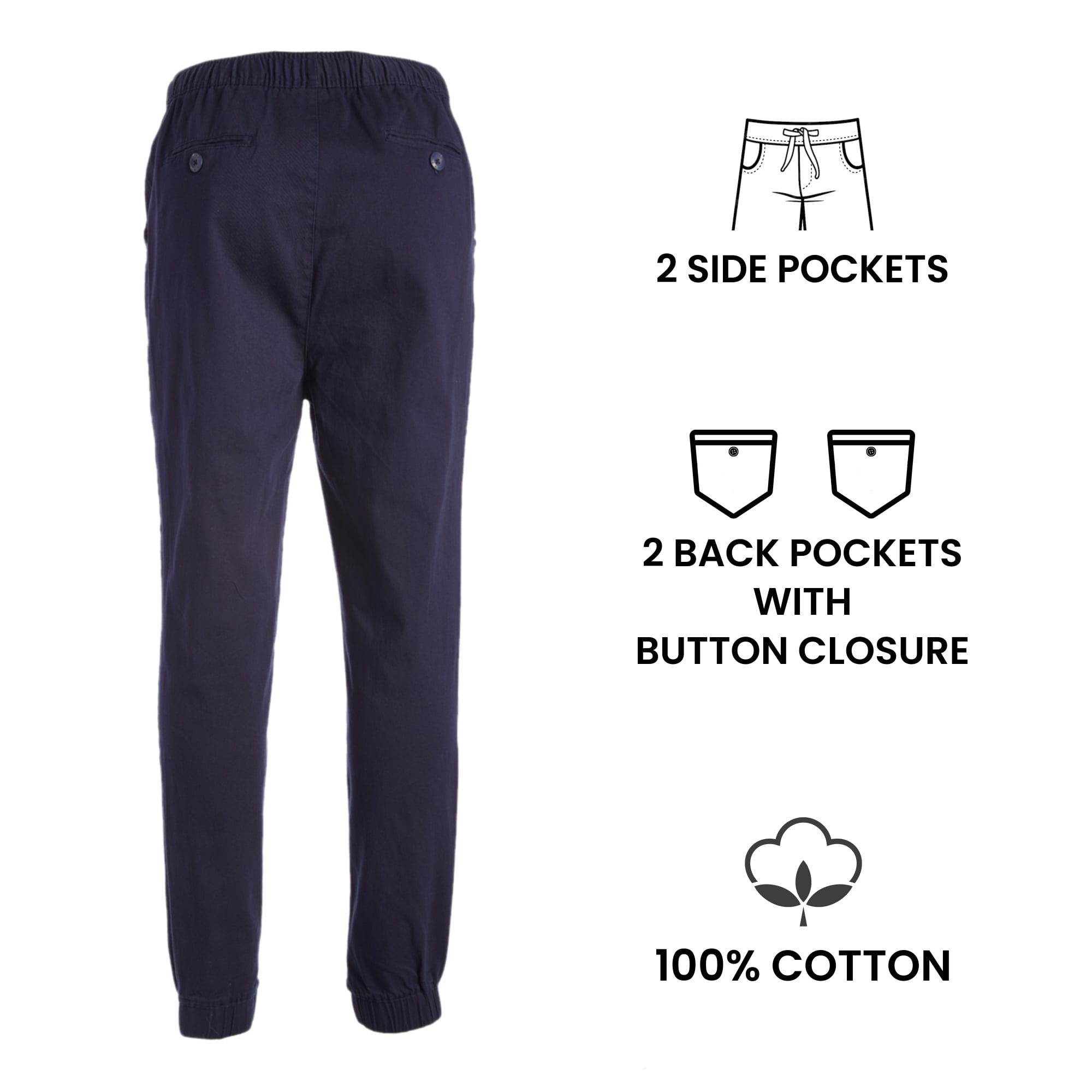 Men's Slim-Fit Twill Jogger Pants - Walmart.com