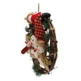 thumbnail image 1 of Christmas Wreath, Widely Used Joyful Vibes Rattan Style Bright Colors Grapevine Wreath  For Window Snowman Style,Old Man Style, 1 of 8