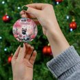 thumbnail image 4 of Hello Valentine’s Day Scottish Terrier Flower Crown Romantic Pink Floral Ceramic Round Ornament Scottie Dog Lover Gifts Home Tree Decor - 00031, 4 of 5