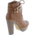 thumbnail image 5 of Top Moda Women's Cici-1 High Heel Lace Up Ankle Boots Platform Booties with Studs, 5 of 7