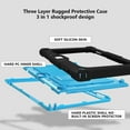 thumbnail image 4 of FIEWESEY Shockproof Kids Friendly Cover with Shoulder Strap&Kickstand Hybird Case for Vankyo MatrixPad S10/ZZB ZB10/ATOZEE AT10/AOYODKG A38/YQSAVIOR/CUPEISI/Coopers YQ10S 10 Inch Tablet(Black/Blue), 4 of 6