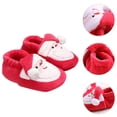 thumbnail image 4 of 1 par de zapatos de invierno para bebés, cálidos zapatos de piso navideños para niños pequeños, prewalker de algodón, 4 of 4
