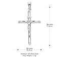 thumbnail image 3 of 14K White Gold Crucifix Cross Pendant with 1.2mm Singapore Chain Chain Necklace - 20", 3 of 6