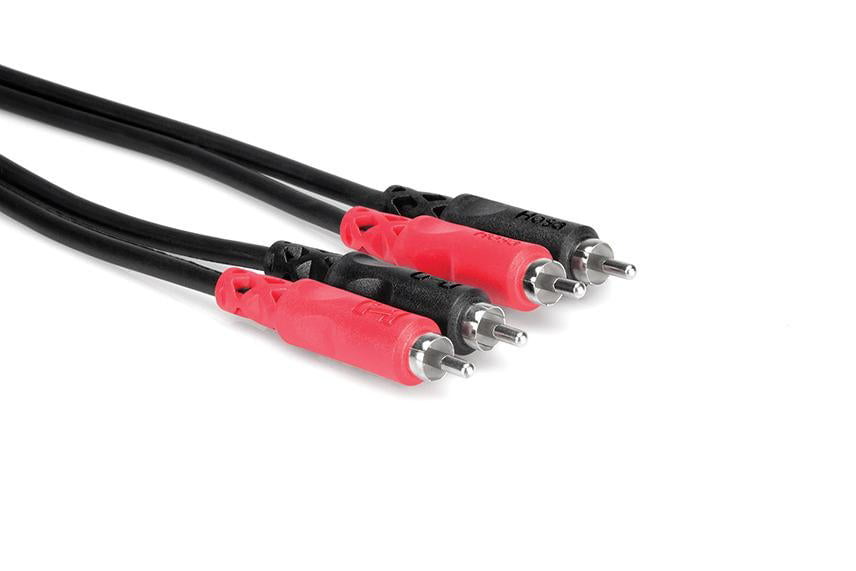 3.3ft Hosa CPR-201 Stereo Interconnect Dual 1/4 in TS to Dual RCA Cable 1m 