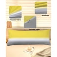 thumbnail image 2 of Yellow and Gray Gradient Ombre Color Texture Body Throw Pillow Cover Case, Couch Sofa Bed Pillowcase, Soft Decorative Pillow Protector, 20x54Inch Long Reversible Pillow Shams with Zipper, 2 of 6