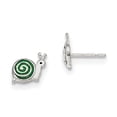 thumbnail image 1 of Argent Sterling Émaillé Boucles d'Oreilles Post Escargot QE8671, 1 of 2