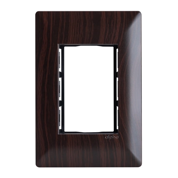 Estevez Placa 3 ventanas Alpha Madera Wengué