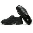 thumbnail image 6 of Boys Oxfords Dress Shoes Lace up Black School Uniform Shoes 4.5 Big Kid, 6 of 7