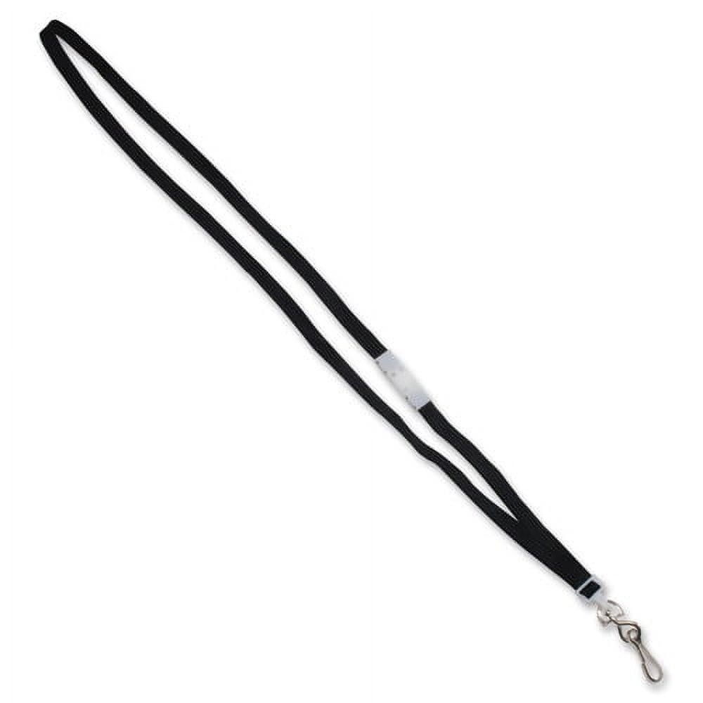 Advantus - 24/Box, Black, 36" Deluxe Breakaway Neck Lanyard with J-Hook, AVT75404