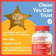 SmartyPants Kids Plus Multivitamin & Omega 3 Gummies with Vitamins C, D3, B12, Zinc 60 Count