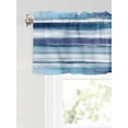 thumbnail image 6 of Valances for Windows Blue Abstract Wave Rod Pocket Cafe Window Treatments Valance Curtains for Kitchen Bathroom Laundry Basement Windows 60"x18", 6 of 9
