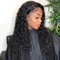 thumbnail image 4 of Peluca Frontal Rizada Peluca Sintética Ajustable Peluca De Cabello Humano Rizado De Onda Negra Larga Con Papel De Respaldo De Red Para El Cabello Para Mujeres Regalo De Uso Diario, 4 of 5