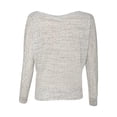 thumbnail image 3 of Bella-Canvas B8850 Womens Flowy Long Sleeve Off Shoulder T-Shirt - White Marble, Extra Large, 3 of 3