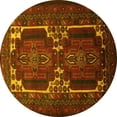 thumbnail image 1 of Ahgly Company Indoor Round Persian Yellow Traditional Area Rugs, 6' Round, 1 of 1