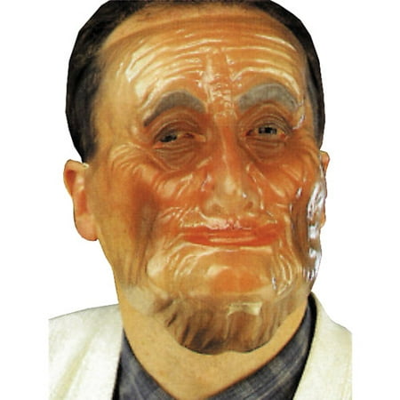 Plastic Old Male Transparent Mask Halloween Accessory