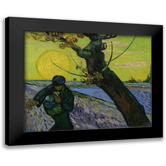 van Gogh, Vincent 14x12 Black Modern Framed Museum Art Print Titled - The sower
