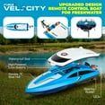 thumbnail image 3 of Force1 Velocity High Speed Waterproof Diving Rechargeable RC Boat Blue, 3 of 7