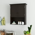 thumbnail image 4 of Costway, Espresso, P2 MDF, Wall Mount Bathroom Cabinet, 23.50 x 8.00 x 28.00 Inches, 4 of 10