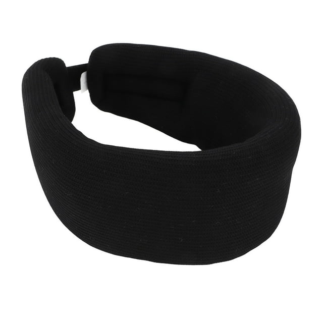 Foam Cervical Collar, Adjustable Neck Brace Black High Density Reducing Pressure for Sleeping S,M,L