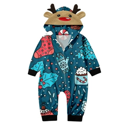 

Family Picture Outfits Christmas Matching Pyjamas Christmas Tree Print Nightwear Sleepwear Holiday Loungewear Family Gathering Casual Pajamas Set Navy 9 Months - 12 Months