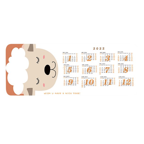 Alfombrilla de ratón 2022, alfombrilla de ratón de goma antideslizante rectangular con calendario para escritorio de ordenador, portátil, oficina