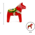 thumbnail image 2 of Oktoberfest Haus Swedish Themed Orange-Red Wooden Rocking Dala Horse 1.5" Figurine for Home Decor, 2 of 3
