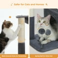 thumbnail image 5 of PAWZ Road Cat Tree 29.5" Sisal Cat Scratching Posts Tower Hammock Top Perch for Indoor Cats,Dark Gray, 5 of 10