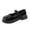 Black, variant on Girls Dress Shoes Mary Jane Flats Back to School Party Wedding Shoes(Toddler/Little Kid/Big Kid) Black 1 Big Kids