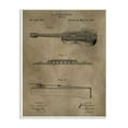 thumbnail image 1 of Stupell Industries Patent Vintage Guitar Brown Texture Design Wall Plaque Art by Daniel Sproul, 1 of 3