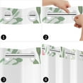 thumbnail image 5 of Mizhona Easter Shower Curtains with Snap in Liner,Spring Plants No Hook Bath Curtain,71"× 74", 5 of 6