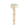 thumbnail image 2 of ANGARA Natural Heart-Shaped Aquamarine Halo Ring with Diamond Accents in 14K Rose Gold for Women (Size-6mm) | March Birthstone, Birthday, Anniversary, Jewelry Gift for Women | Natural Aquamarine Ring, 2 of 7