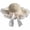 Beige, variant on Hsqqdc Women Lace Bow Straw Sun Hat Wide Brim Beach Hat UV Protection Floppy Summer Cap