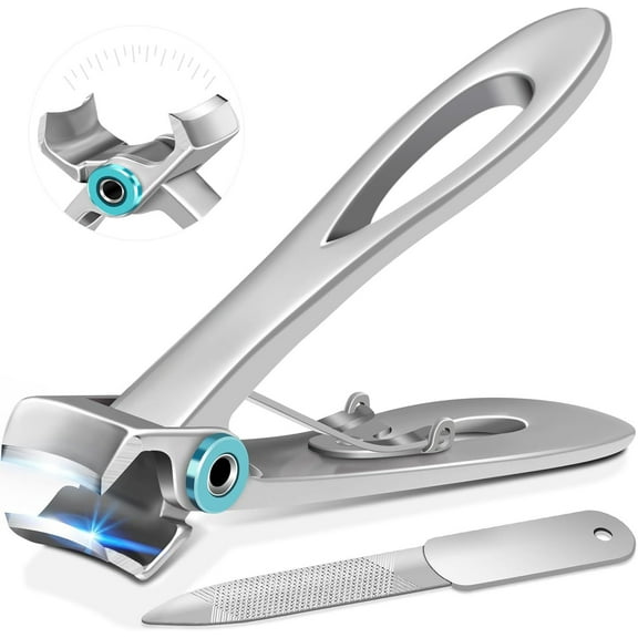 DRMODE Nail Clippers for Men Thick Nails - Large Toe Nail Clippers for Thick Nails for Senior with Wide Jaw Opening, Sharp Finger Nail Clippers Adult Cutter for Tough Nail