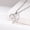 Silver, variant on 14k White Gold Plated Motherhood pendant necklace with crystals (Mom, Mother, Mama - Great Gift)